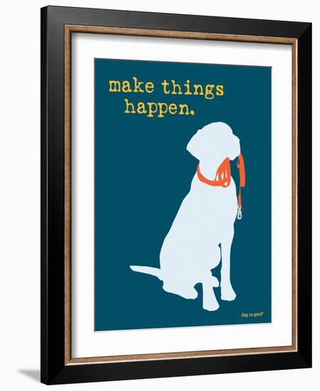 Things Happen - Blue Version-Dog is Good-Framed Premium Giclee Print