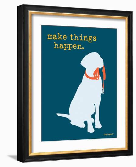 Things Happen - Blue Version-Dog is Good-Framed Premium Giclee Print