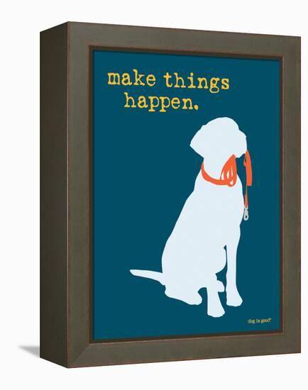 Things Happen - Blue Version-Dog is Good-Framed Stretched Canvas