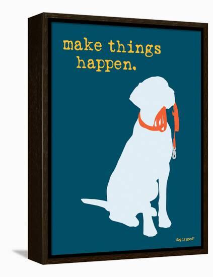 Things Happen - Blue Version-Dog is Good-Framed Stretched Canvas