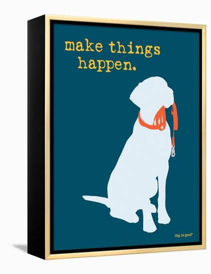 Things Happen - Blue Version-Dog is Good-Framed Stretched Canvas