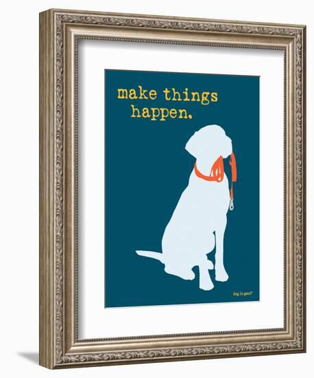 Things Happen - Blue Version-Dog is Good-Framed Art Print