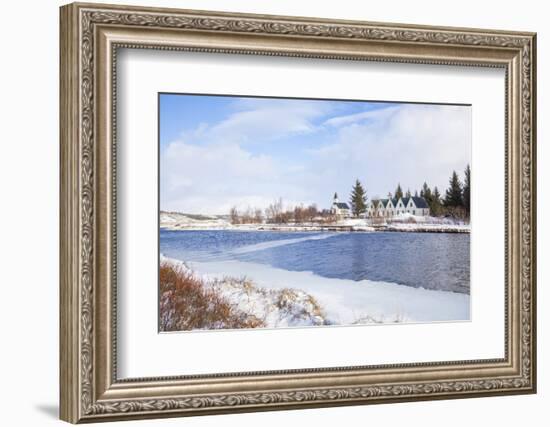 Thingvallabaer and Church by the River Oxara, Thingvellir National Park, Iceland-Neale Clark-Framed Photographic Print