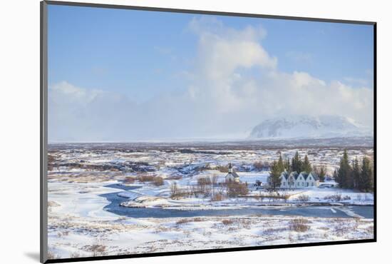 Thingvallabaer and River Oxara, Thingvellir National Park, UNESCO World Heritage Site, Iceland-Neale Clark-Mounted Photographic Print