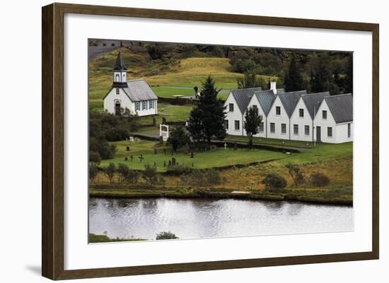 Thingvallakirkja Church in Thingvellir-null-Framed Giclee Print