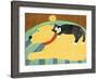 Think A Happy Thought Yellow Black Cat-Stephen Huneck-Framed Giclee Print