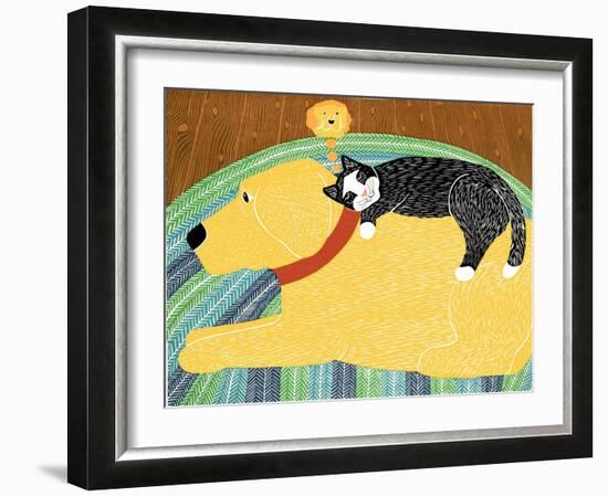 Think A Happy Thought Yellow Black Cat-Stephen Huneck-Framed Giclee Print