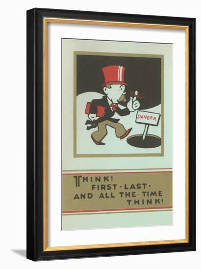 Think and Pay Attention-null-Framed Art Print