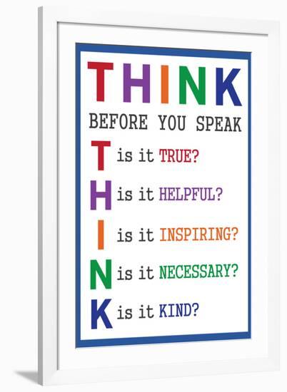 Think Before You Speak Education-null-Framed Art Print