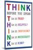 Think Before You Speak Education-null-Mounted Art Print
