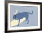 Think Big - Blue Version-Dog is Good-Framed Art Print