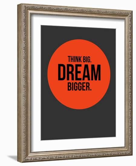 Think Big Dream Bigger Circle 1-NaxArt-Framed Art Print