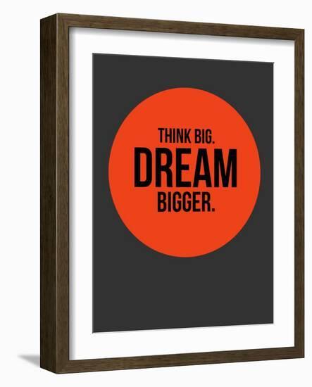 Think Big Dream Bigger Circle 1-NaxArt-Framed Art Print