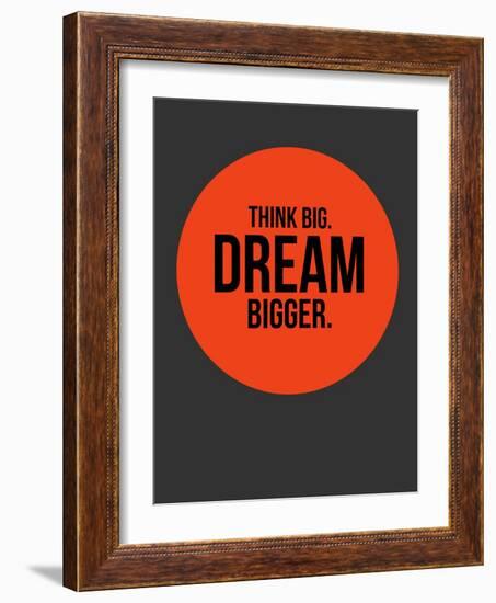 Think Big Dream Bigger Circle 1-NaxArt-Framed Art Print