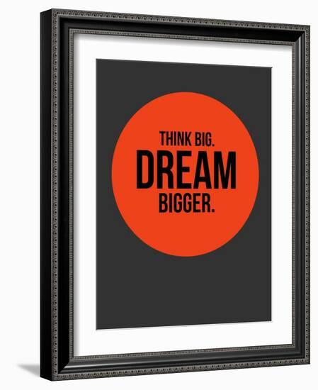 Think Big Dream Bigger Circle 1-NaxArt-Framed Art Print