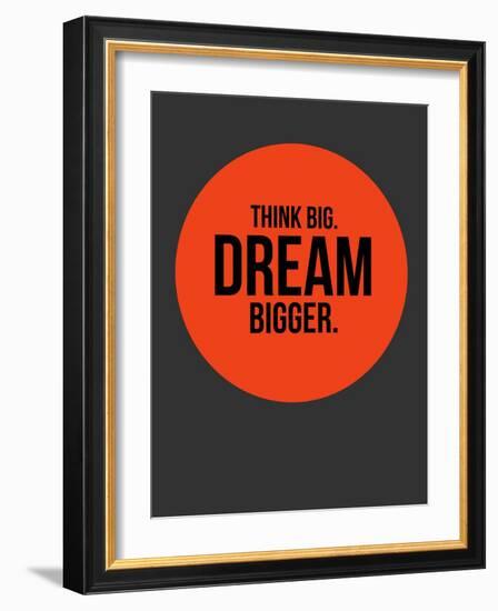 Think Big Dream Bigger Circle 1-NaxArt-Framed Art Print