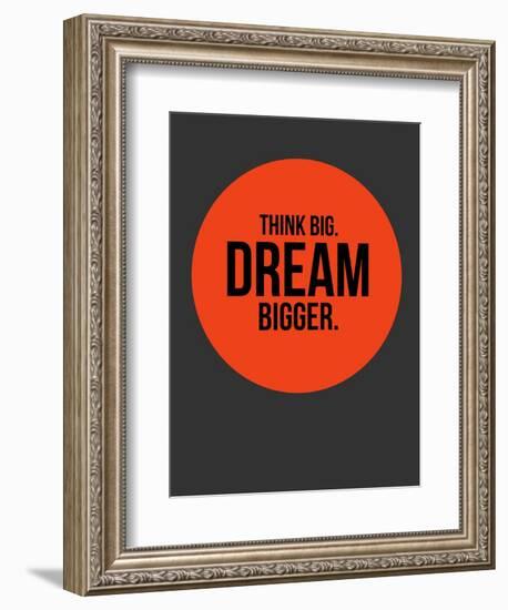 Think Big Dream Bigger Circle 1-NaxArt-Framed Art Print