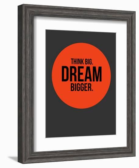 Think Big Dream Bigger Circle 1-NaxArt-Framed Art Print