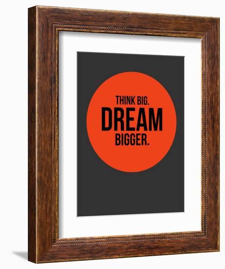 Think Big Dream Bigger Circle 1-NaxArt-Framed Art Print