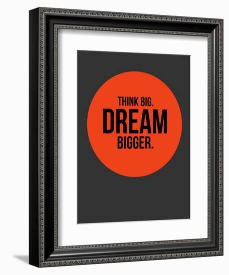 Think Big Dream Bigger Circle 1-NaxArt-Framed Art Print