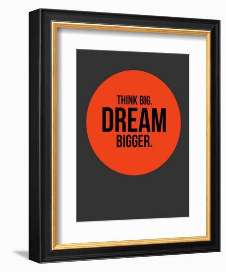 Think Big Dream Bigger Circle 1-NaxArt-Framed Art Print