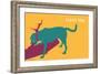 Think Big - Rainbow Version-Dog is Good-Framed Art Print