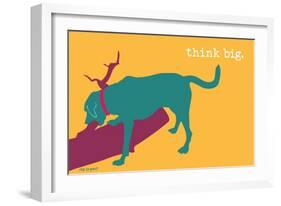 Think Big - Rainbow Version-Dog is Good-Framed Art Print