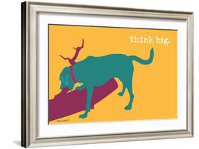 Think Big - Rainbow Version-Dog is Good-Framed Art Print