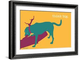 Think Big - Rainbow Version-Dog is Good-Framed Art Print
