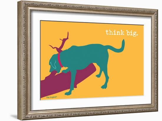 Think Big - Rainbow Version-Dog is Good-Framed Premium Giclee Print