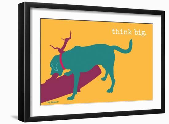 Think Big - Rainbow Version-Dog is Good-Framed Premium Giclee Print