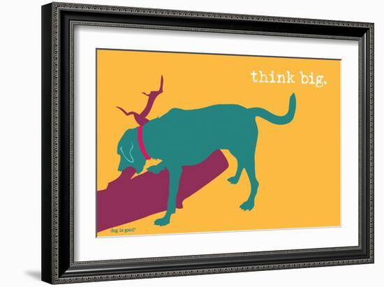 Think Big - Rainbow Version-Dog is Good-Framed Premium Giclee Print