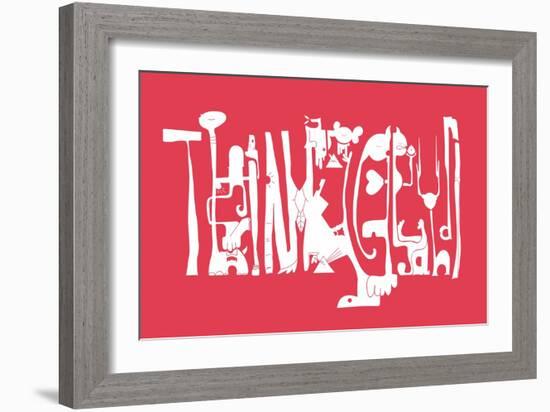 Think Ghandi by Annimo-null-Framed Premium Giclee Print