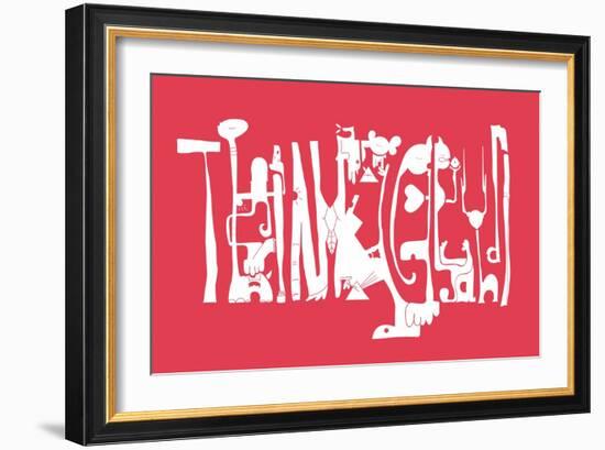 Think Ghandi by Annimo-null-Framed Premium Giclee Print