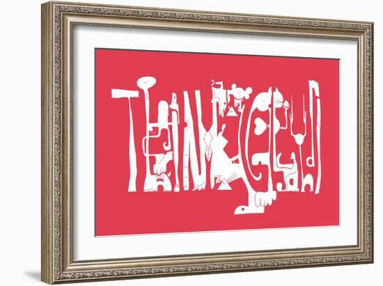 Think Ghandi by Annimo-null-Framed Art Print