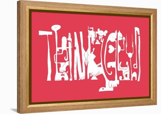 Think Ghandi by Annimo-null-Framed Stretched Canvas