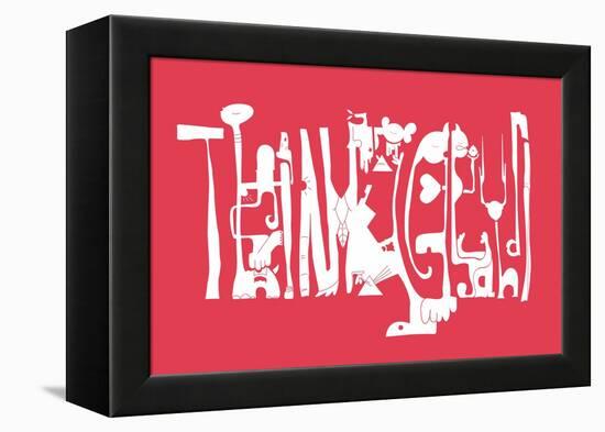 Think Ghandi by Annimo-null-Framed Stretched Canvas