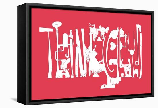 Think Ghandi by Annimo-null-Framed Stretched Canvas