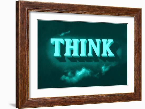 Think, Green--Framed Art Print