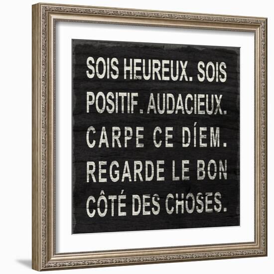 Think Happy (French)-Sd Graphics Studio-Framed Art Print