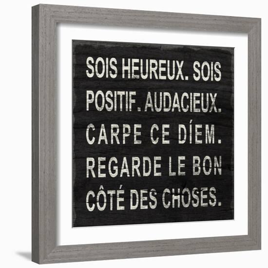 Think Happy (French)-Sd Graphics Studio-Framed Art Print