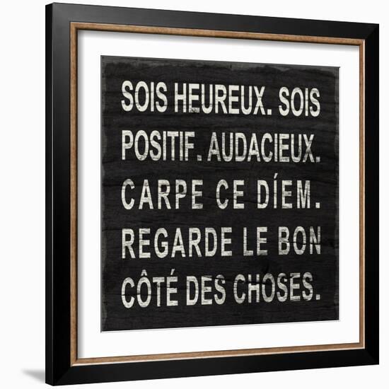 Think Happy (French)-Sd Graphics Studio-Framed Art Print