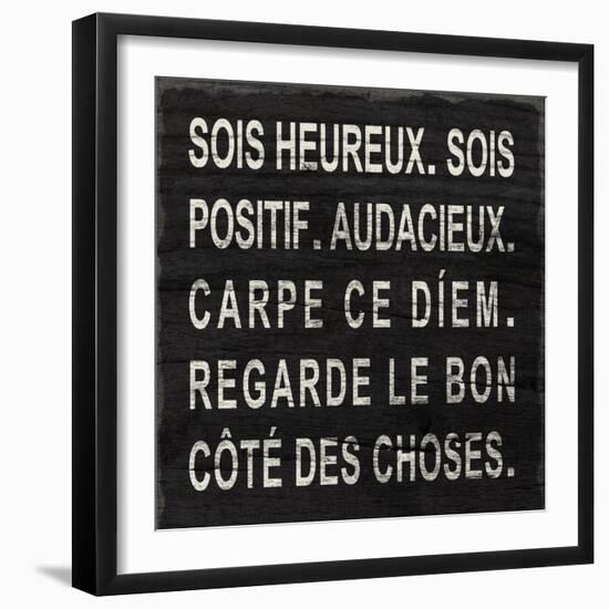 Think Happy (French)-Sd Graphics Studio-Framed Art Print