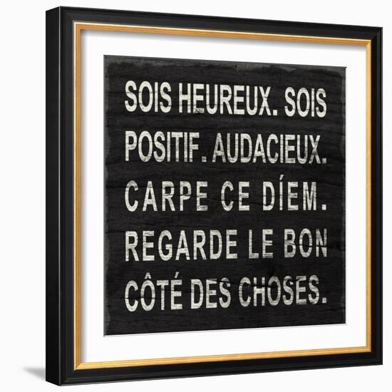 Think Happy (French)-Sd Graphics Studio-Framed Art Print