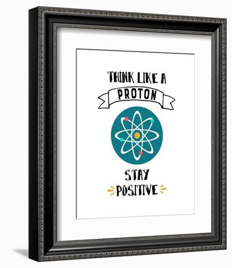 Think Like A Proton White-Color Me Happy-Framed Art Print