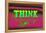 Think, Pink and Green-null-Framed Stretched Canvas