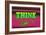 Think, Pink and Green-null-Framed Art Print