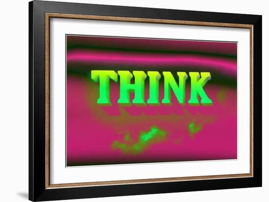 Think, Pink and Green--Framed Art Print