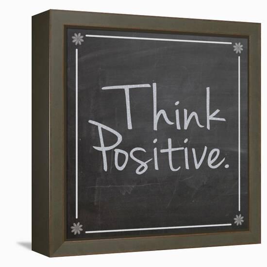 Think Positive-Lauren Gibbons-Framed Stretched Canvas