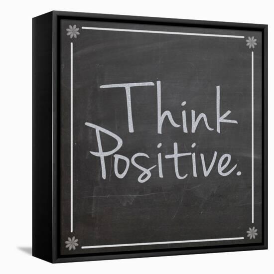 Think Positive-Lauren Gibbons-Framed Stretched Canvas